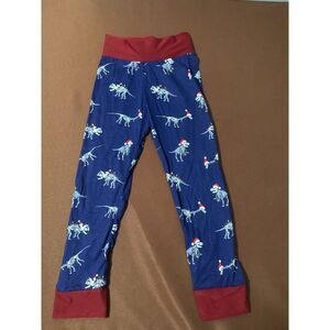 4-5T Christmas Dinosaur Pants Joggers Double Brushed Polyester Loose Waist Fit